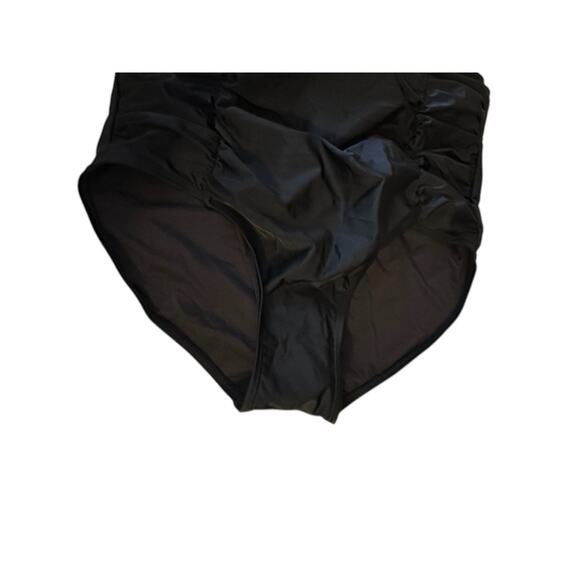 Shapermint Essentials Black High Waist Bikini Bottom Women's XL Ruched Sides New - Picture 1 of 7